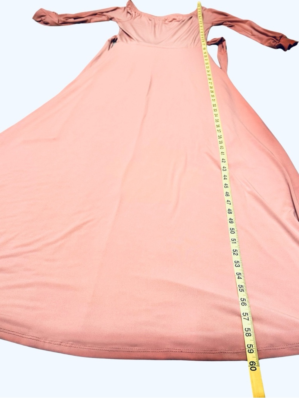 Danielle Emon Blush Pink Off-the-Shoulder Maxi Dress - Size S - Picture 11 of 12